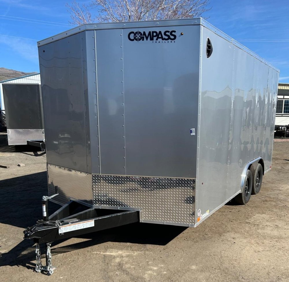 8.5x16 Indigo DLX Flat Top V-Nose Enclosed Car Hauler for Sale | Carson City, NV