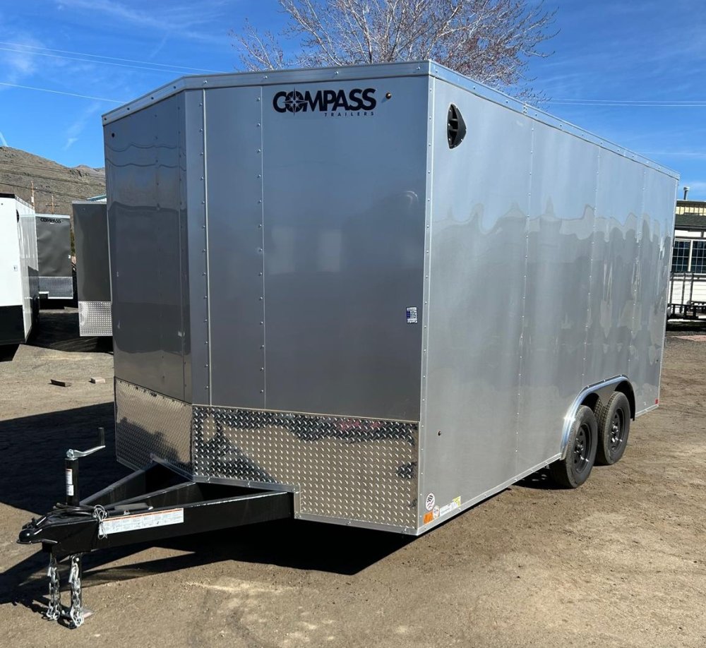 8.5x16 Indigo DLX Flat Top V-Nose Enclosed Car Hauler for Sale | Carson City, NV