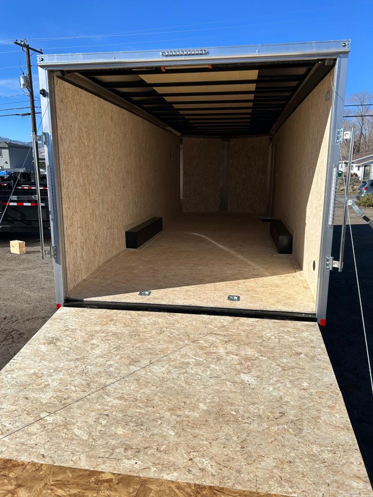 8.5x24 Formula Traverse DLX Flat Top V-Nose Enclosed Car Hauler - 10K GVWR - Silver | Carson City, N