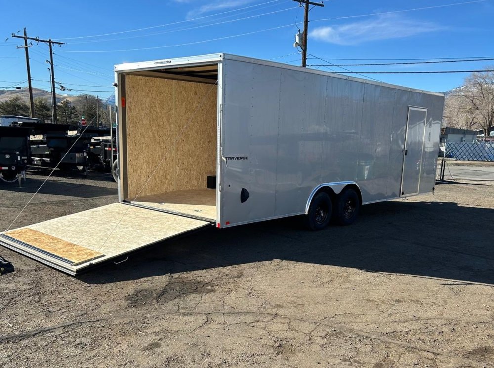 8.5x24 Formula Traverse DLX Flat Top V-Nose Enclosed Car Hauler - 10K GVWR - Silver | Carson City, N