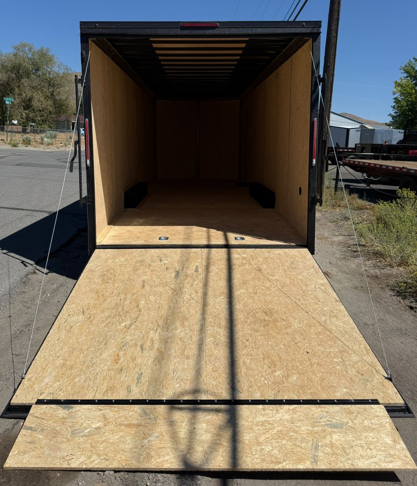 LOOK 8.5 x 24 Element SE Flat Top Sloped V-Nose Enclosed Car Hauler - 10K GVWR - Pewter with Black T
