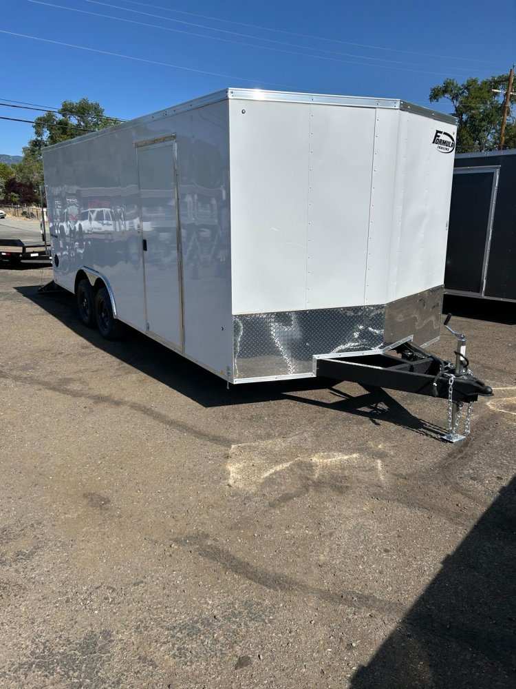 8.5x20 Formula Traverse Flat Top V-Nose Car Hauler - 10K GVWR