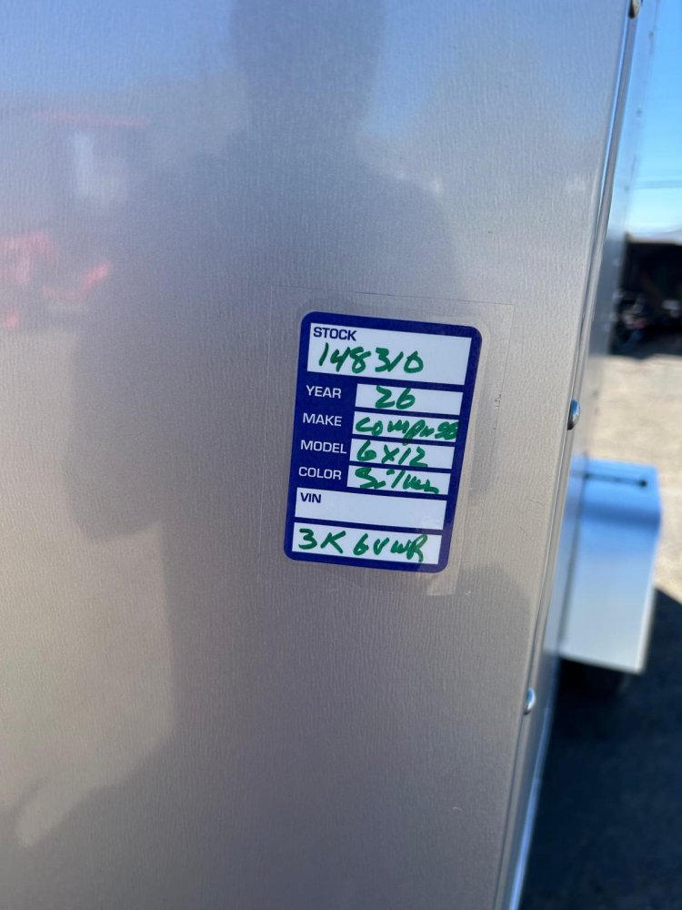 6x12 EX DLX Flat Top V-Nose Enclosed Trailer - 3K GVWR | Carson City, NV