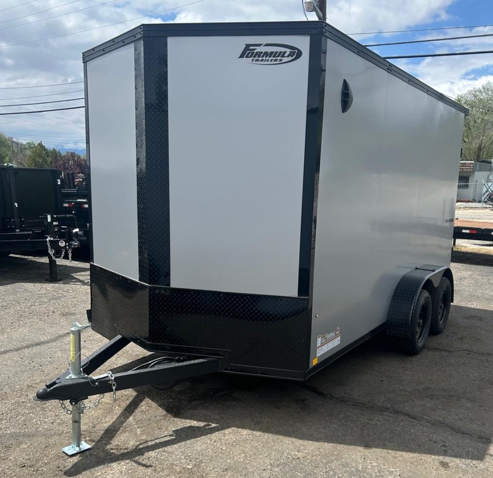 7x14 Traverse Flat Top V-Nose Enclosed Trailer - 7K GVWR - Silver/Black | Carson City, NV