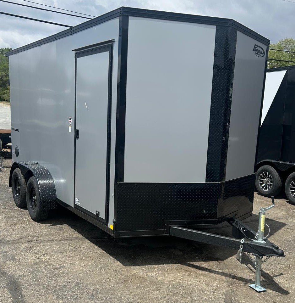 7x14 Traverse Flat Top V-Nose Enclosed Trailer - 7K GVWR - Silver/Black | Carson City, NV