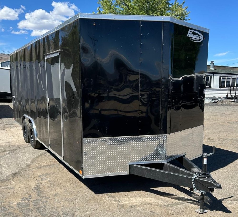 8.5x22 Traverse DLX Flat Top V-Nose Enclosed Car Hauler - 10K GVWR - Black | Carson City, NV