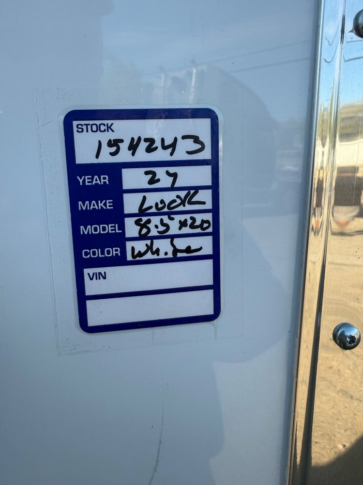 2027 LOOK 8.5 x 20 Element SE Flat Top Sloped V-Nose Enclosed Trailer - White