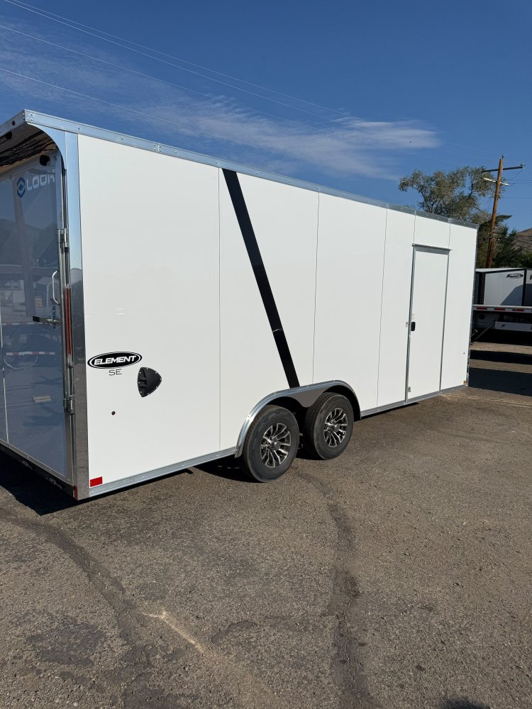 2027 LOOK 8.5 x 20 Element SE Flat Top Sloped V-Nose Enclosed Trailer - White