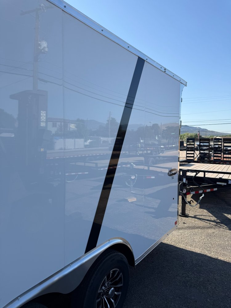 2027 LOOK 8.5 x 20 Element SE Flat Top Sloped V-Nose Enclosed Trailer - White