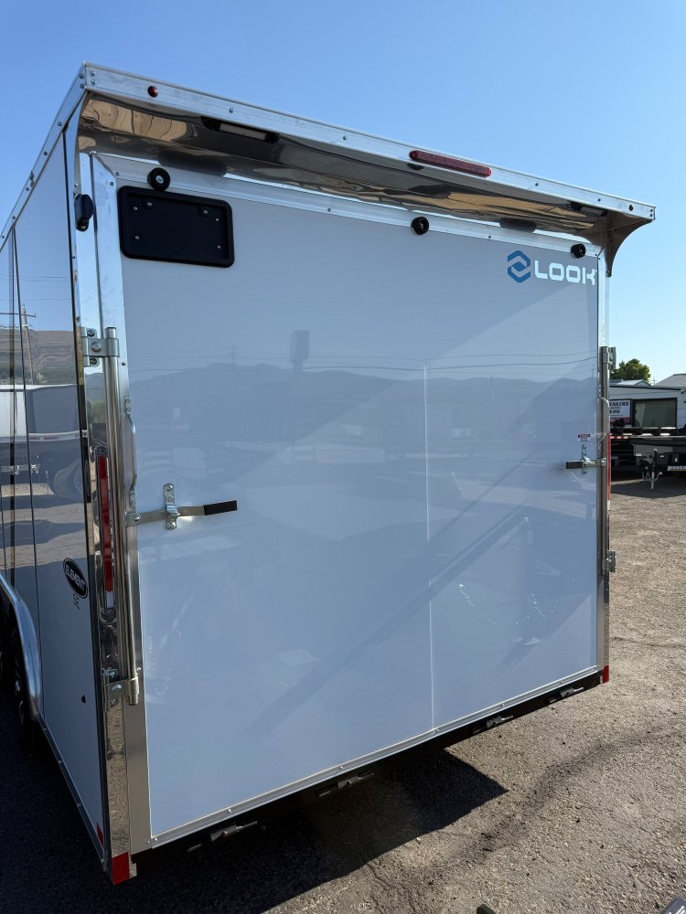 2027 LOOK 8.5 x 20 Element SE Flat Top Sloped V-Nose Enclosed Trailer - White