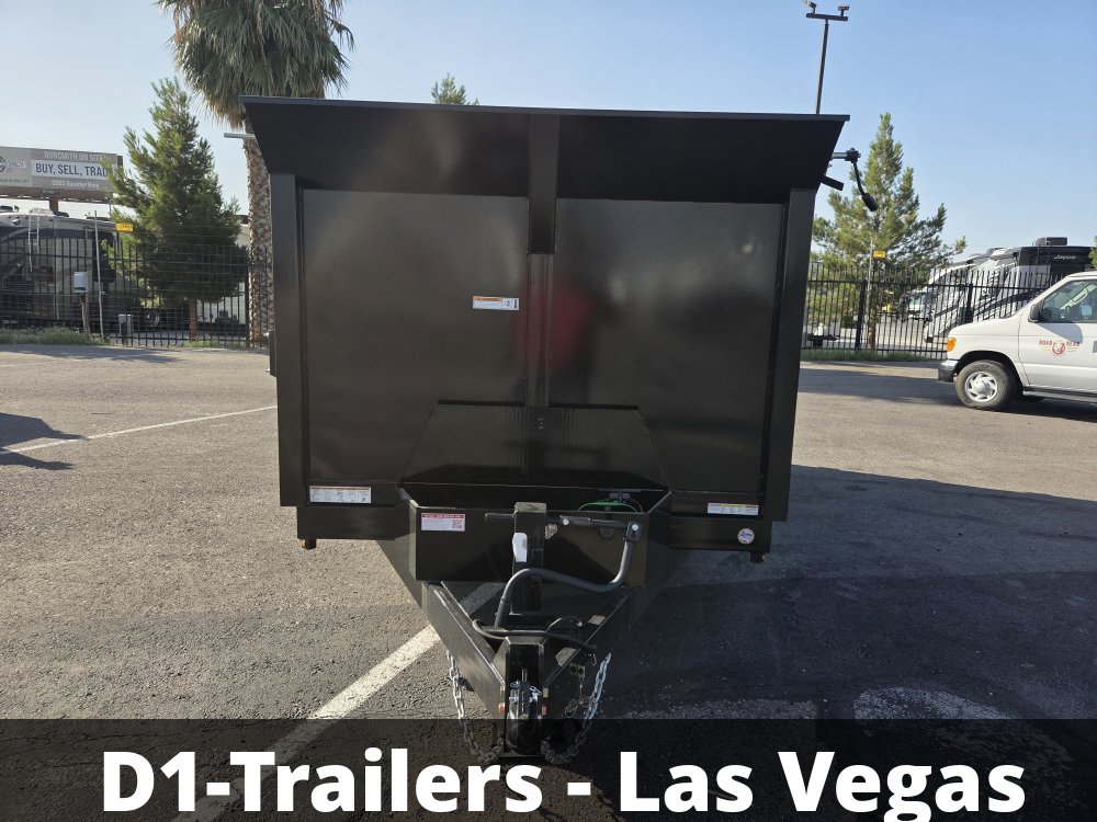 7x14 Sure-Trac HD Low Profile Dump Trailer - 14K GVWR | Telescopic Hoist