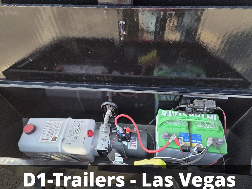 7x14 Sure-Trac HD Low Profile Dump Trailer - 14K GVWR | Telescopic Hoist
