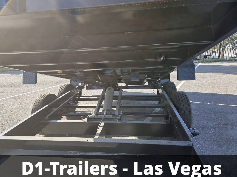 7x14 Sure-Trac HD Low Profile Dump Trailer - 14K GVWR | Telescopic Hoist