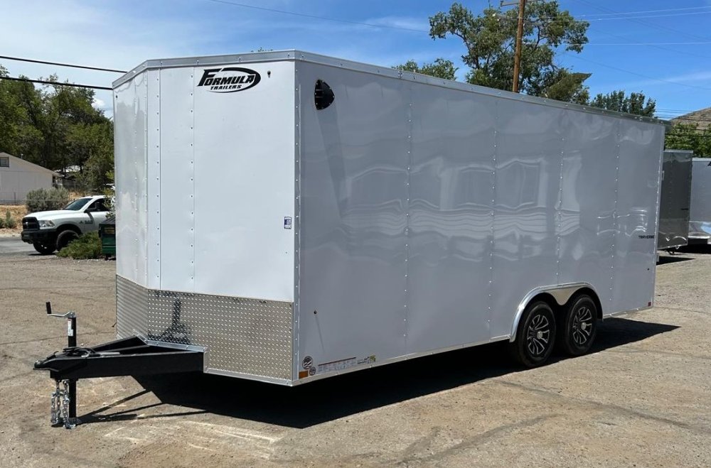 8.5x20 Traverse DLX Flat Top V-Nose Enclosed Car Hauler - 10K GVWR - White | Carson City, NV