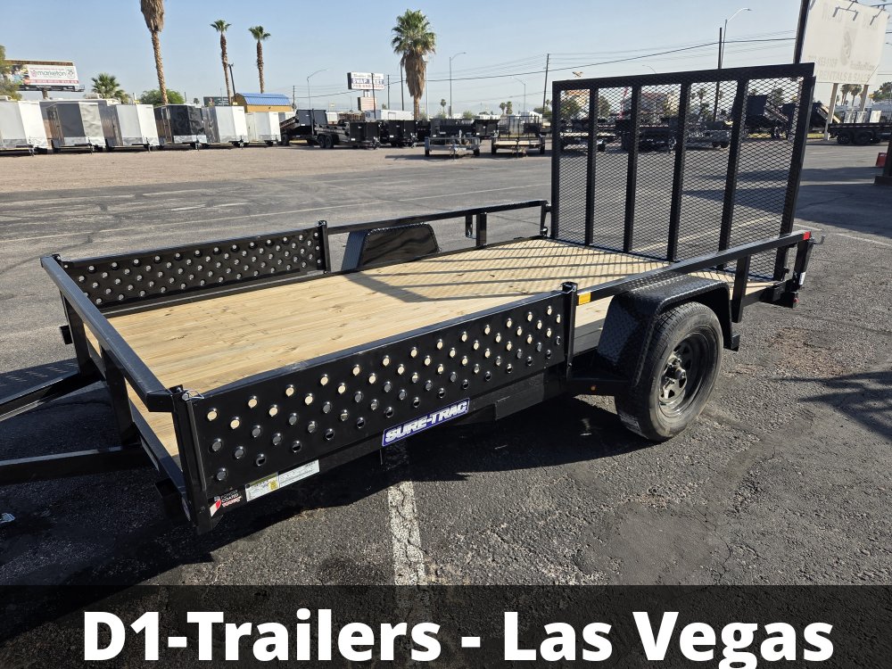 7x12 Sure-Trac Tube Top ATV Utility Trailer - 3K GVWR