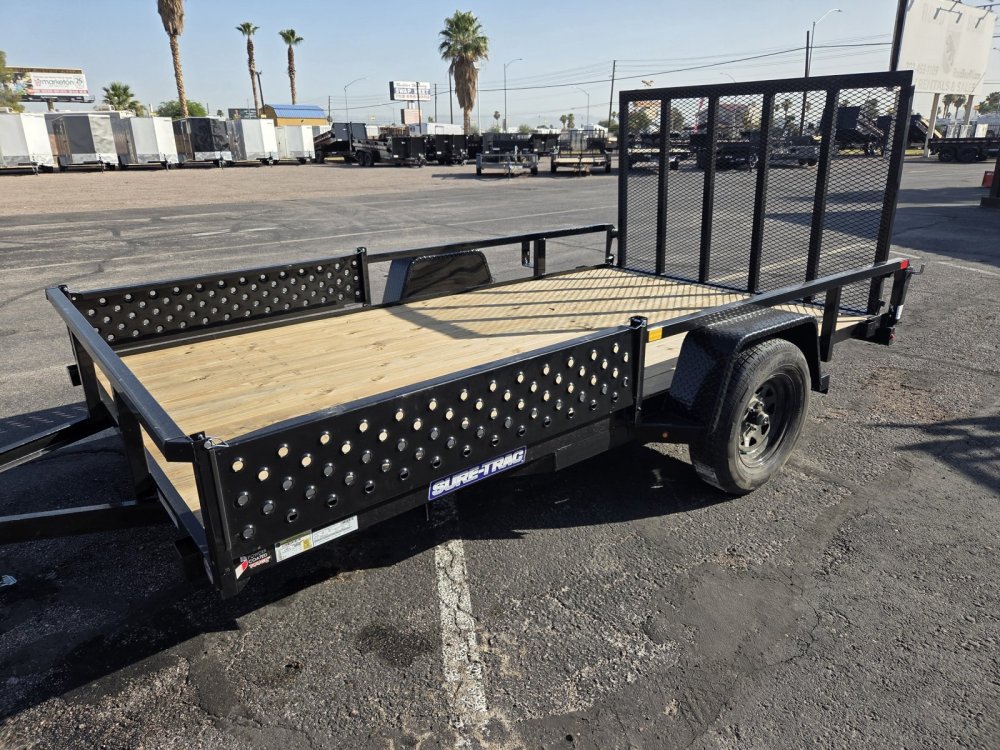7x12 Sure-Trac Tube Top ATV Utility Trailer - 3K GVWR