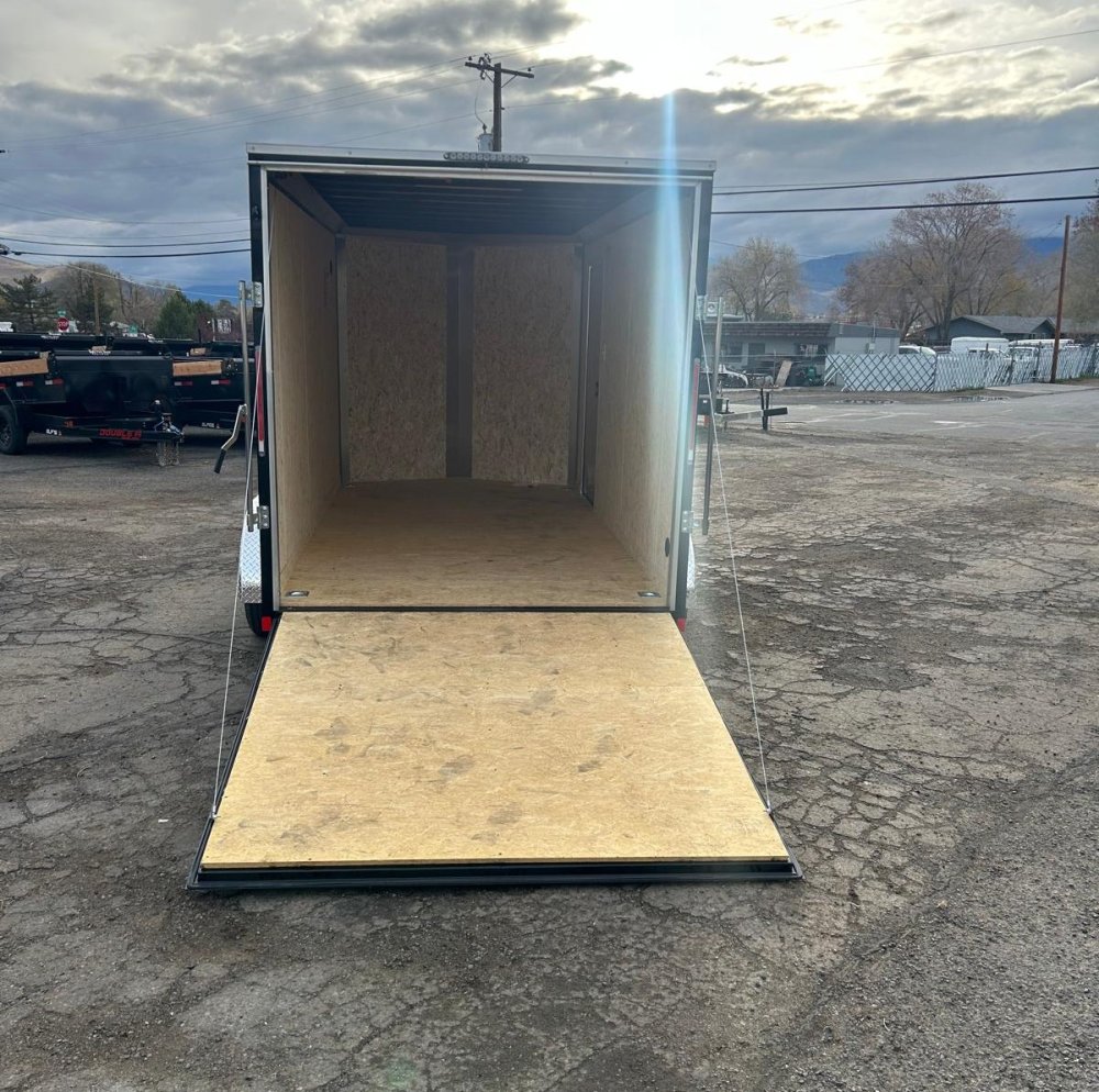7x14 Traverse Flat Top V-Nose Enclosed Trailer - 7K GVWR Black | D1 Trailers Carson City, NV