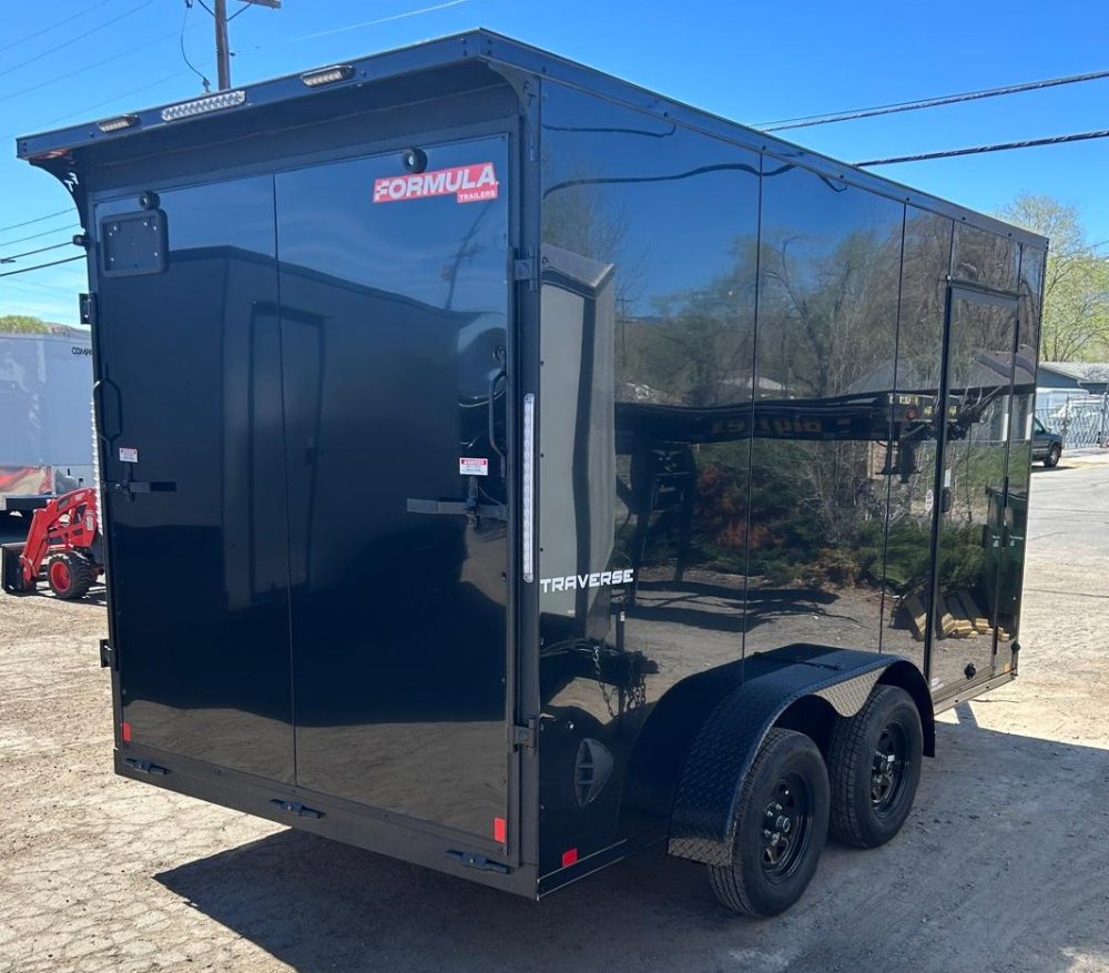 7x14 Traverse Flat Top V-Nose Enclosed Trailer All Black - 7K GVWR | Carson City, NV