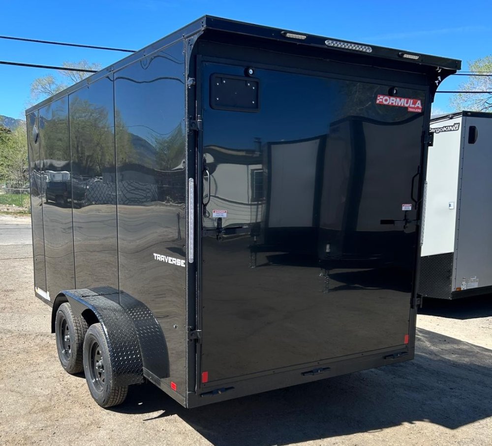7x14 Traverse Flat Top V-Nose Enclosed Trailer All Black - 7K GVWR | Carson City, NV