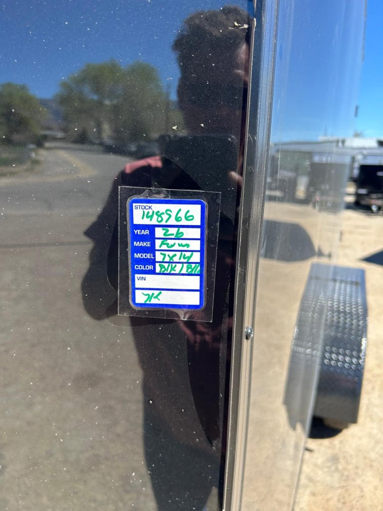 7x14 Traverse Flat Top V-Nose Enclosed Trailer All Black - 7K GVWR | Carson City, NV