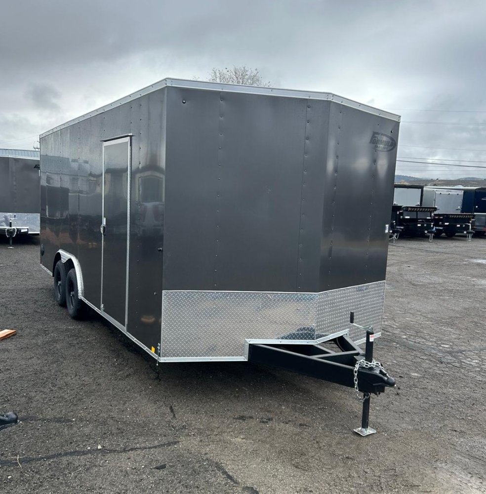8.5x20 Traverse DLX Flat Top V-Nose Enclosed Car Hauler - 10K GVWR - Charcoal | Carson City, NV