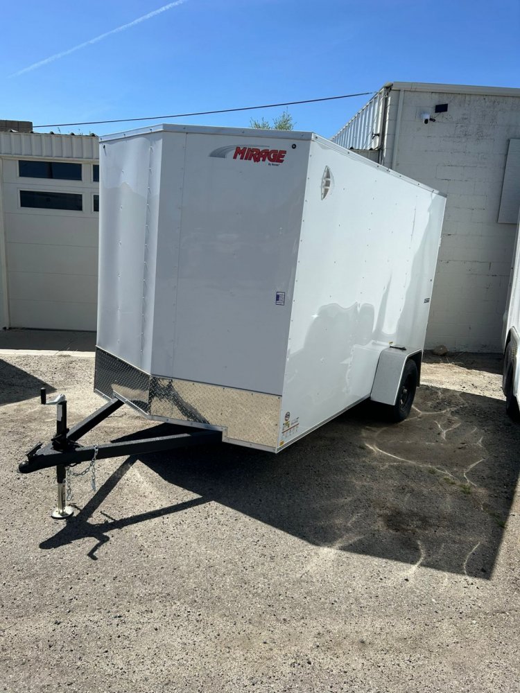 7x14 Mirage XE Flat Top V-Nose Enclosed Cargo Trailer - (+6" height)