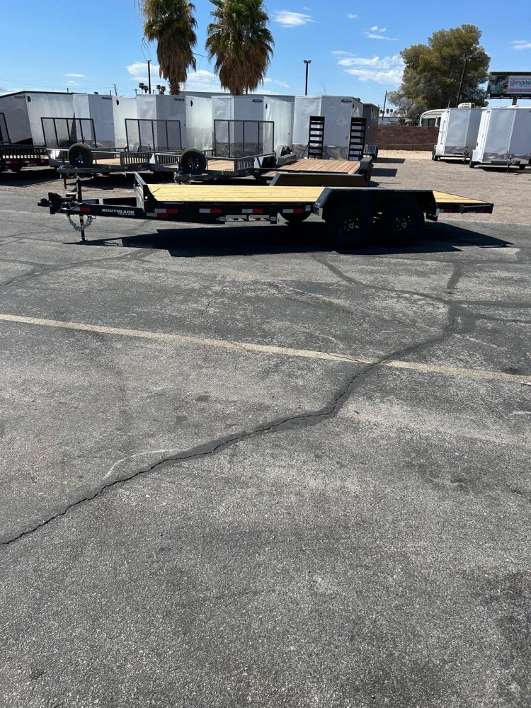 8.5x18 Southland Low Boy Tandem Axle Beavertail Equipment Trailer - 11K GVWR
