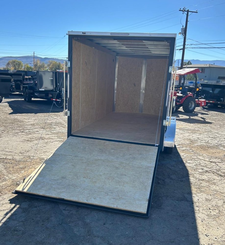 7x16 Traverse Flat Top V-Nose Enclosed Trailer - 7K GVWR | White | For Sale in Carson City, NV