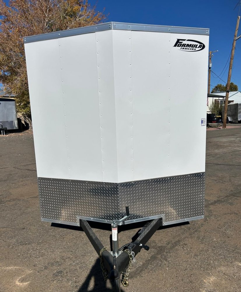 7x16 Traverse Flat Top V-Nose Enclosed Trailer - 7K GVWR | White | For Sale in Carson City, NV