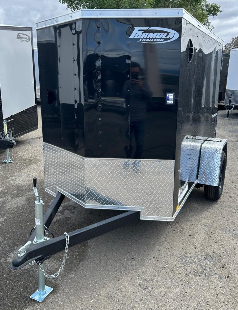 5x8 Formula Traverse Flat Top V-Nose Enclosed Trailer - 3K GVWR - Black | Carson City, NV
