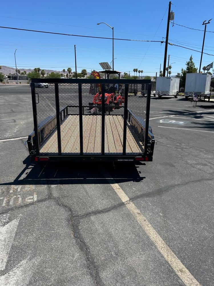 7x14 Sure-Trac Tube Top Utility Trailer - 7,000 lb GVWR