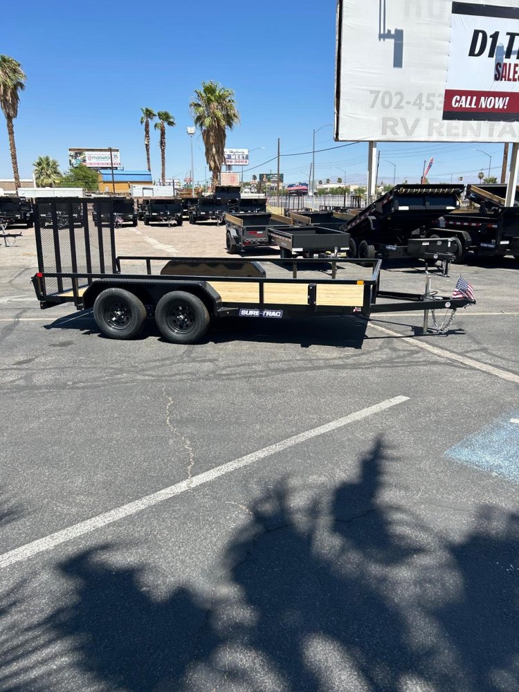7x14 Sure-Trac Tube Top Utility Trailer - 7,000 lb GVWR