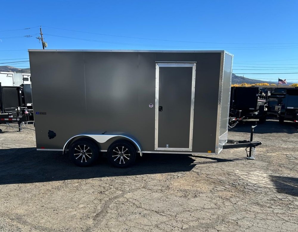 7x14 Traverse Flat Top V-Nose Enclosed Trailer - 7K GVWR | Charcoal | For Sale in Carson City, NV