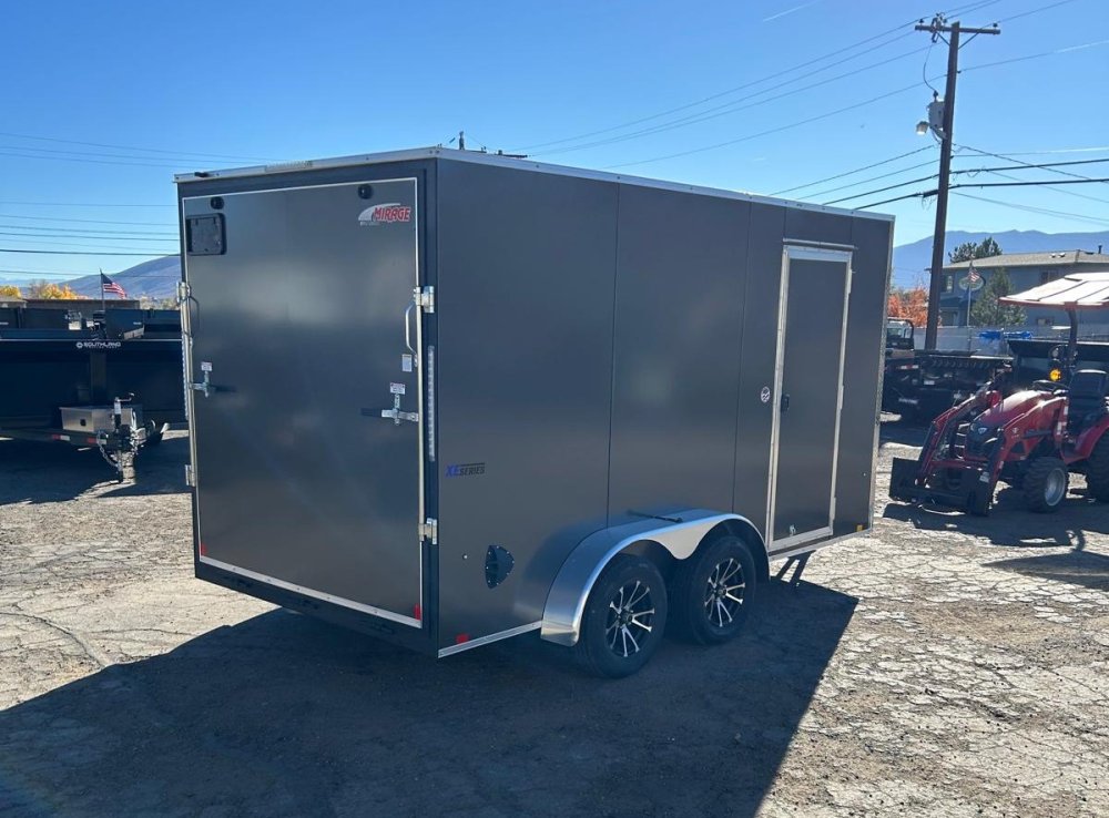 7x14 Traverse Flat Top V-Nose Enclosed Trailer - 7K GVWR | Charcoal | For Sale in Carson City, NV