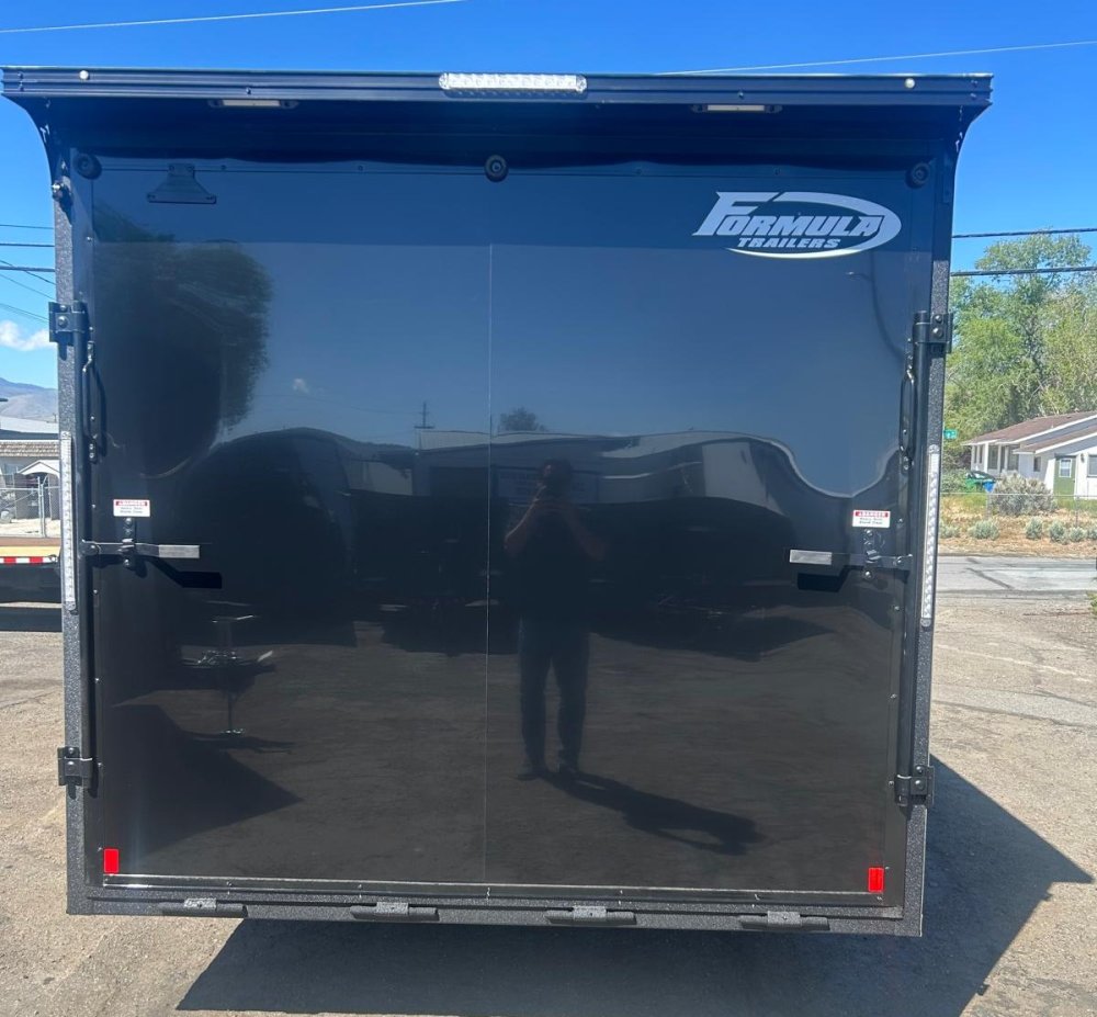 8.5x20 Conquest SE Flat Top Sloped V-Nose Enclosed Car Hauler - 10K GVWR - Charcoal/Black | Carson C