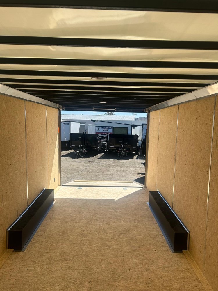 8.5x20 Conquest SE Flat Top Sloped V-Nose Enclosed Car Hauler - 10K GVWR - Charcoal/Black | Carson C