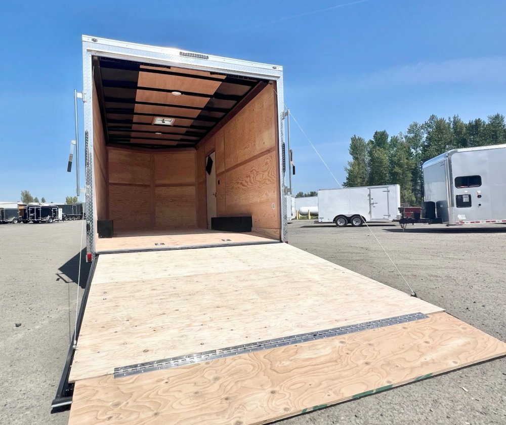 8.5x16 Forest River Cargo King Enclosed Trailer - White - 7K GVWR TA