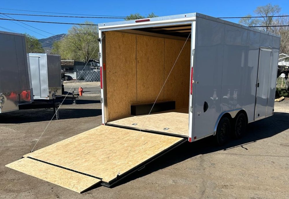 8.5x16 Indigo DLX Flat Top V-Nose Enclosed Car Hauler for Sale | Carson City, NV