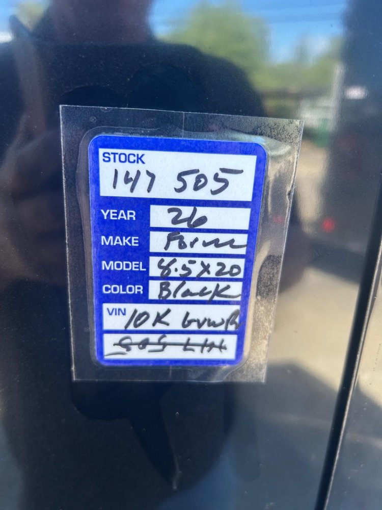 8.5x20 Conquest SE Flat Top Sloped V-Nose Enclosed Car Hauler - 10K GVWR - Black/Black | Carson City