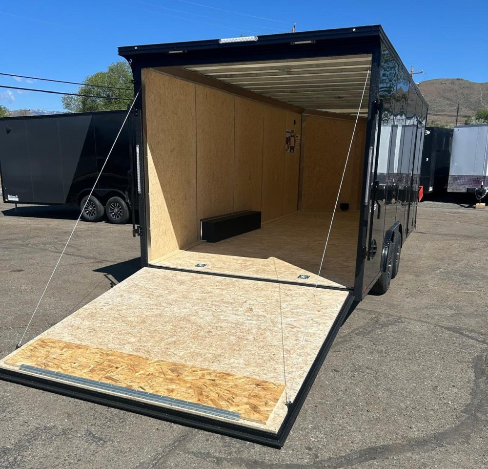 8.5x20 Conquest SE Flat Top Sloped V-Nose Enclosed Car Hauler - 10K GVWR - Black/Black | Carson City