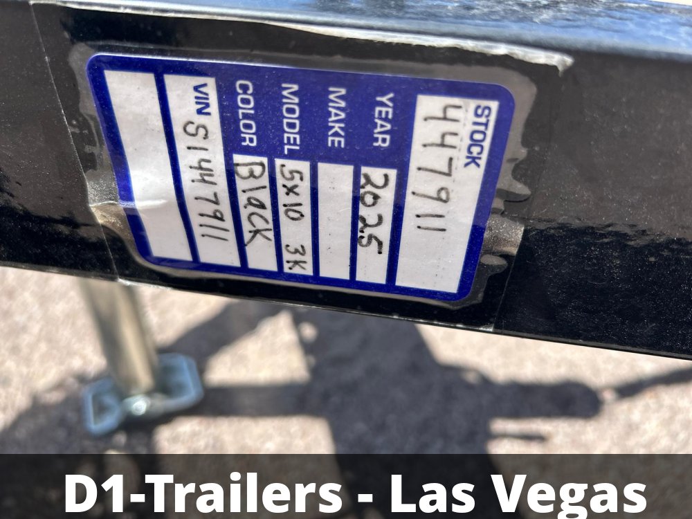 5 x 10 Tube Top Utility Trailer, 3K Idler
