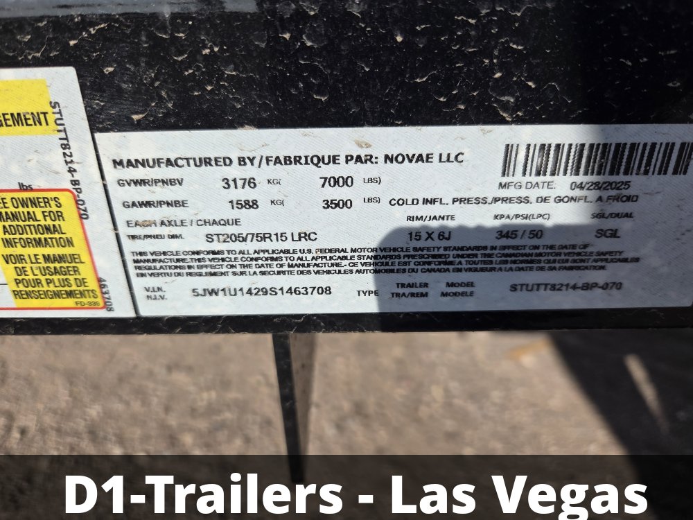7x14 Sure-Trac Tube Top Utility Trailer - 7,000 lb GVWR