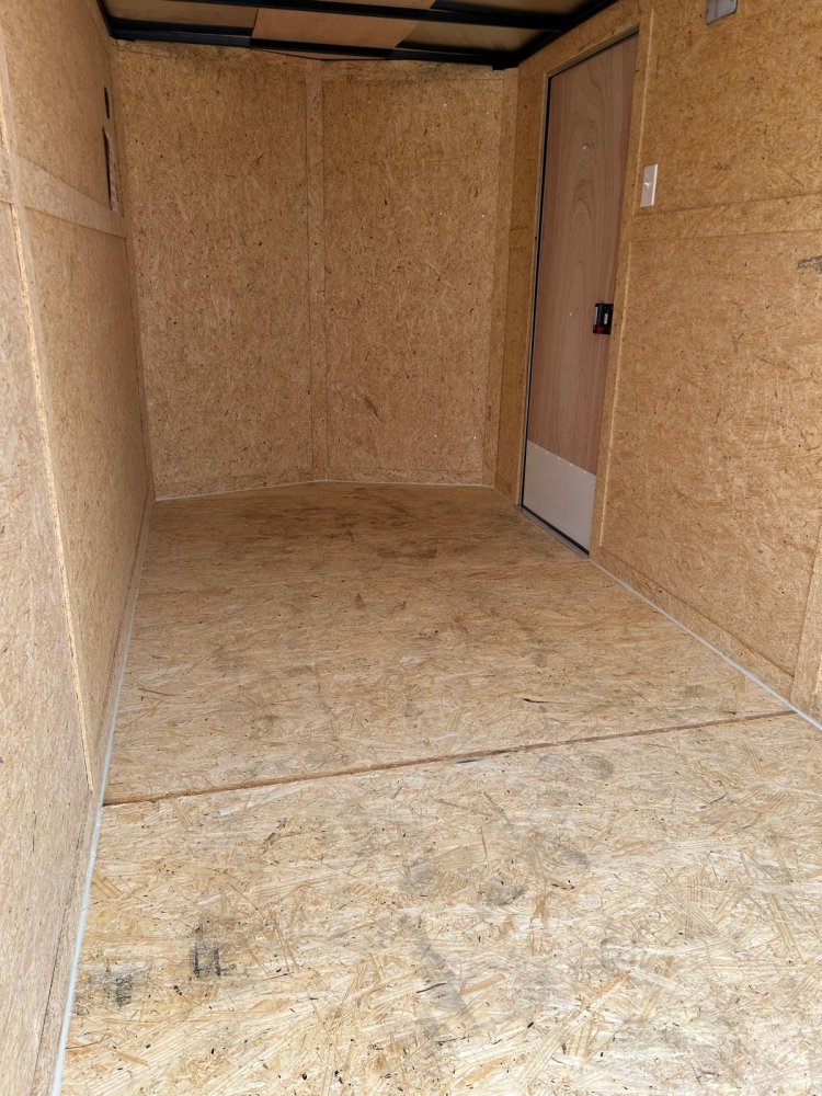 6x12 Look ST DLX Flat Top V-Nose Enclosed Cargo Trailer - 3K GVWR - Silver