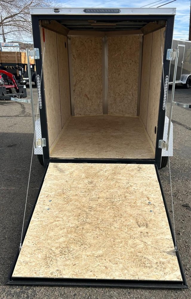 5x8 Formula Enclosed Cargo Trailer - 2,990 GVWR - White - Rear Ramp Door