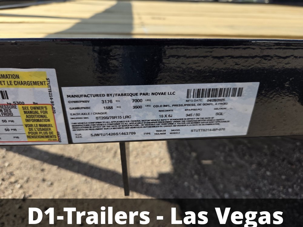 7x14 Sure-Trac Tube Top Utility Trailer - 7,000 lb GVWR