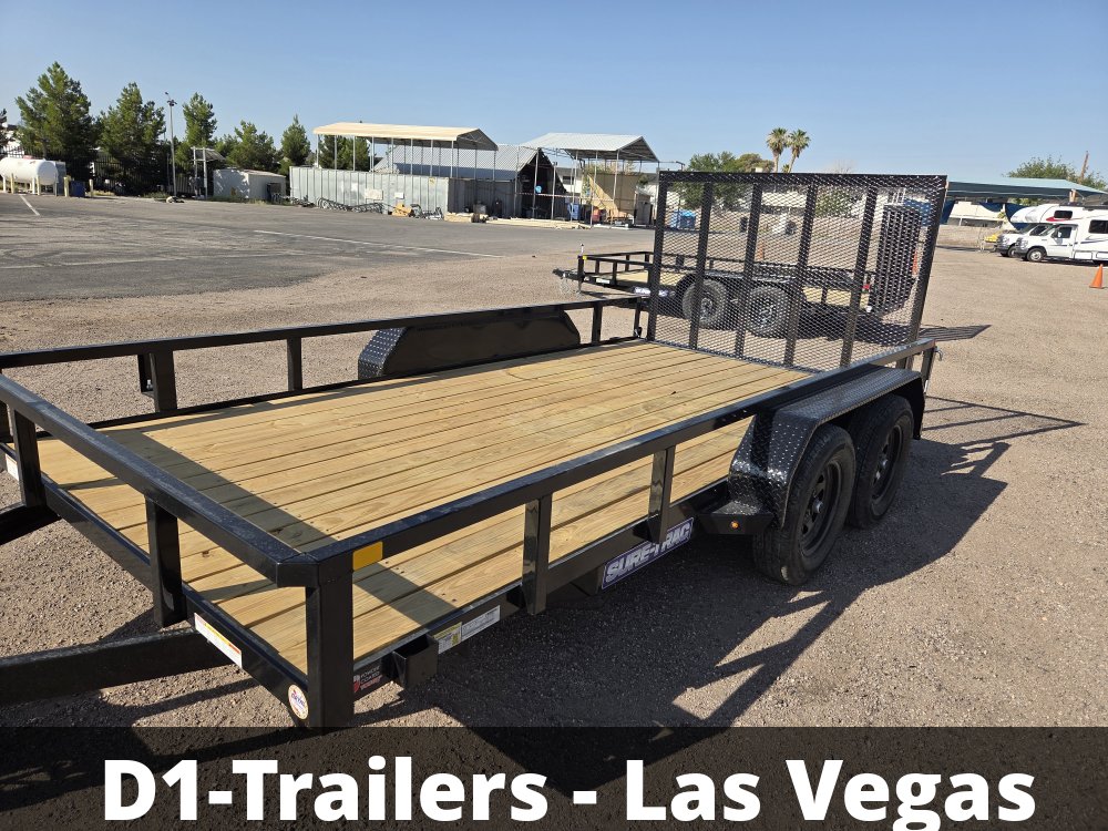 7x14 Sure-Trac Tube Top Utility Trailer - 7,000 lb GVWR