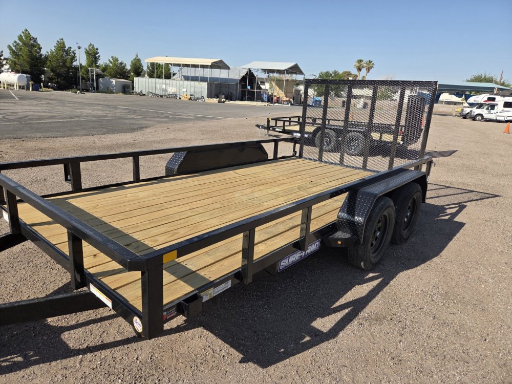 7x14 Sure-Trac Tube Top Utility Trailer - 7,000 lb GVWR