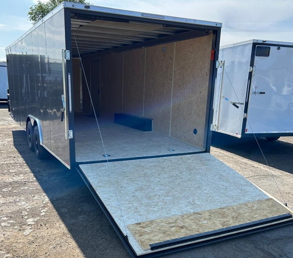 8.5x24 Traverse Flat Top V-Nose Car Hauler - Charcoal | 10K GVWR | D1 Trailers Carson City, NV