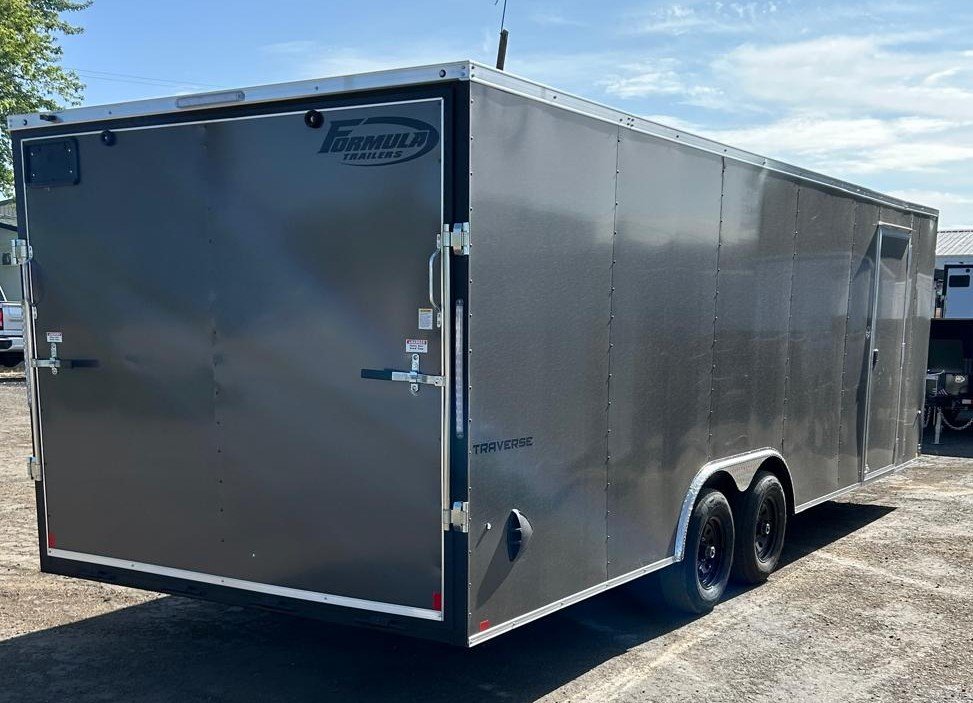 8.5x24 Traverse Flat Top V-Nose Car Hauler - Charcoal | 10K GVWR | D1 Trailers Carson City, NV