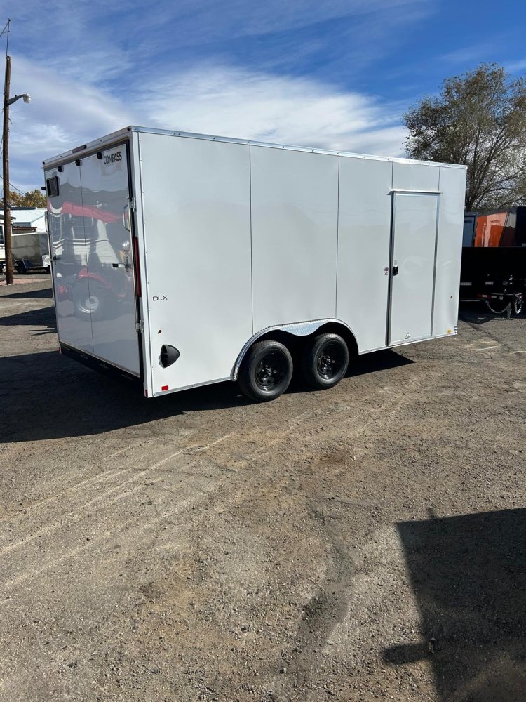 8.5x16 Indigo DLX Flat Top V-Nose Enclosed Car Hauler for Sale | Carson City, NV